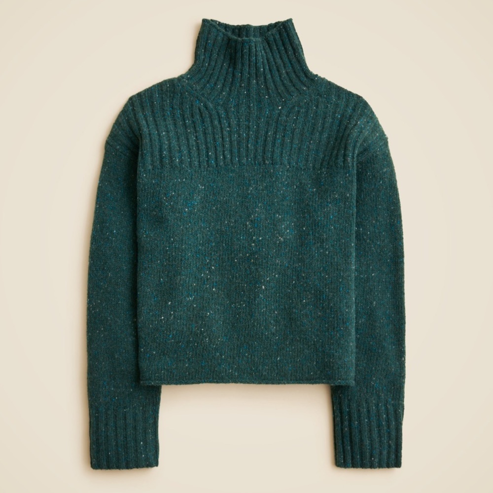 🦚 {LIKE NEW} J. Crew Ribbed Donegal Wool Turtleneck Sweater